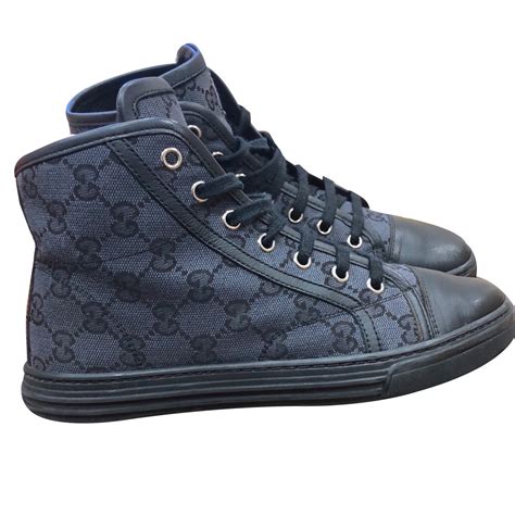 womens black gucci trainers|Gucci men sneakers high top.